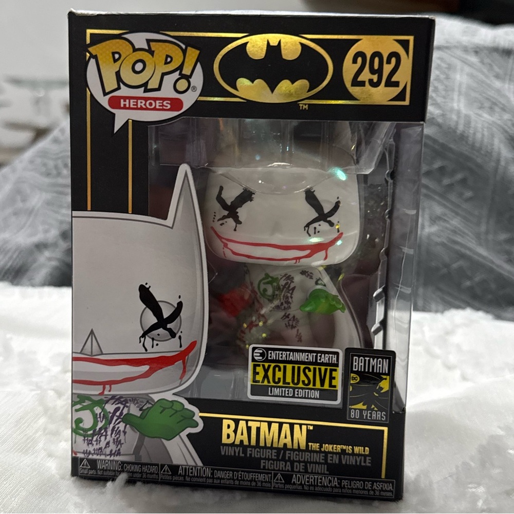 Funko Pop Heroes Batman as The Joker is wild. Vinyl figures. Exclusive #292.